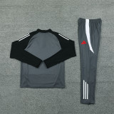 24-25 Manchester United Grey Training Suit/ 24-25曼联半拉训练服