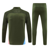 24-25 Manchester City Army Green Training Suit/24-25曼城半拉训练服