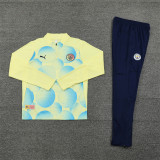 24-25 Manchester City Yellow Training Suit/24-25曼城半拉训练服