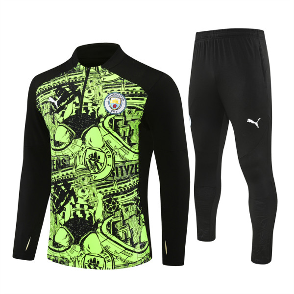 24-25 Manchester City Camouflage style Training Suit/24-25曼城半拉训练服