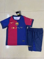 24-25 Barcelona Home ColdPlayer Kid Kit/24-25 巴萨主场联名童装