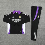 24-25 Real Madrid Black Training Suit/ 24-25皇马半拉训练服