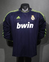 12-13 Real Madrid Away Retro Player Long Sleeve Jersey/12-13 皇马客场球员长袖