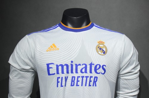 21-22 Real Madrid Home Retro Long Sleeve Player Jersey/21-22 皇马主场球员长袖