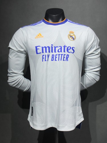 21-22 Real Madrid Home Retro Long Sleeve Player Jersey/21-22 皇马主场球员长袖