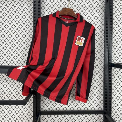 24-25 AC Milan 125th Anniversary Long Sleeve Fans Jersey/24-25 AC米兰125周年球迷版长袖