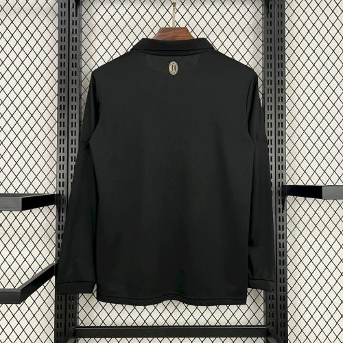 24-25 AC Milan 125th Anniversary Long Sleeve Black Fans Jersey/24-25 AC米兰125周年球迷版黑色长袖