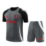 24-25 Manchester United Grey Short Sleeve Training Suit/ 24-25曼联短袖训练服