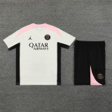 24-25 PSG White Short Sleeve Training Suit/ 24-25PSG巴黎白色短袖训练服