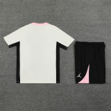 24-25 PSG White Short Sleeve Training Suit/ 24-25PSG巴黎白色短袖训练服