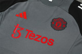 24-25 Manchester United Grey Short Sleeve Training Suit/ 24-25曼联短袖训练服