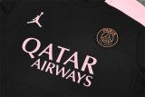24-25 PSG Black Short Sleeve Training Suit/ 24-25PSG巴黎黑色短袖训练服
