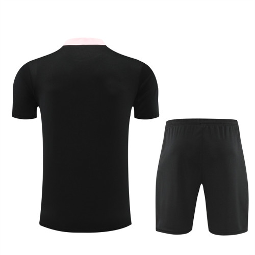 24-25 PSG Black Short Sleeve Training Suit/ 24-25PSG巴黎黑色短袖训练服