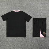 24-25 PSG Black Short Sleeve Training Suit/ 24-25PSG巴黎黑色短袖训练服