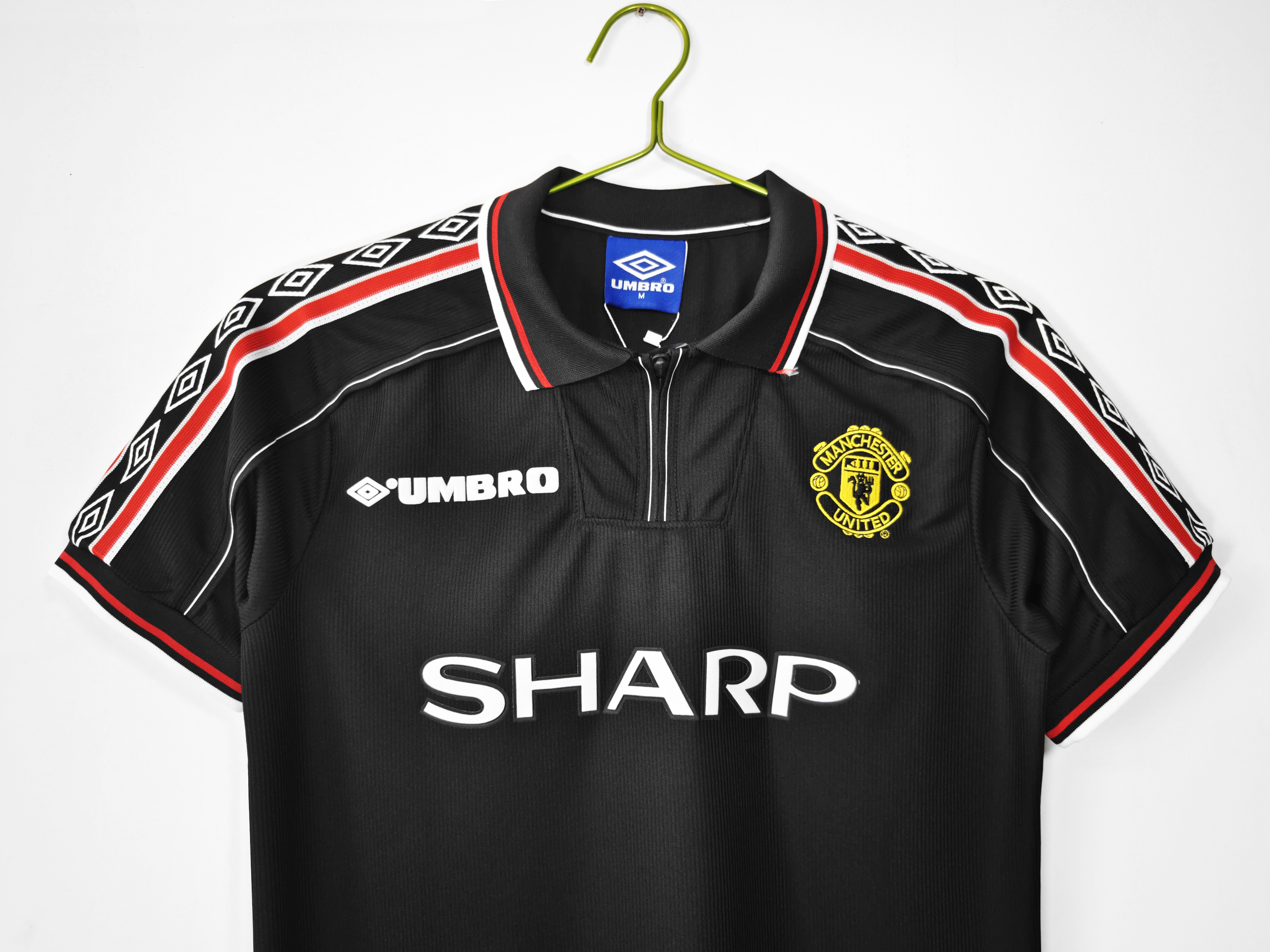 98-99 Manchester United Black Retro Jersey/98-99曼联黑色复古