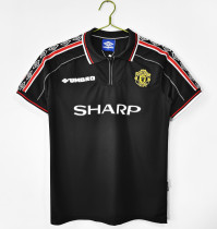 98-99 Manchester United Black Retro Jersey/98-99曼联黑色复古