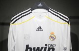 09-10 Real Madrid Home Long Sleeve Retro Player Jersey/09-10 皇马主场长袖复古