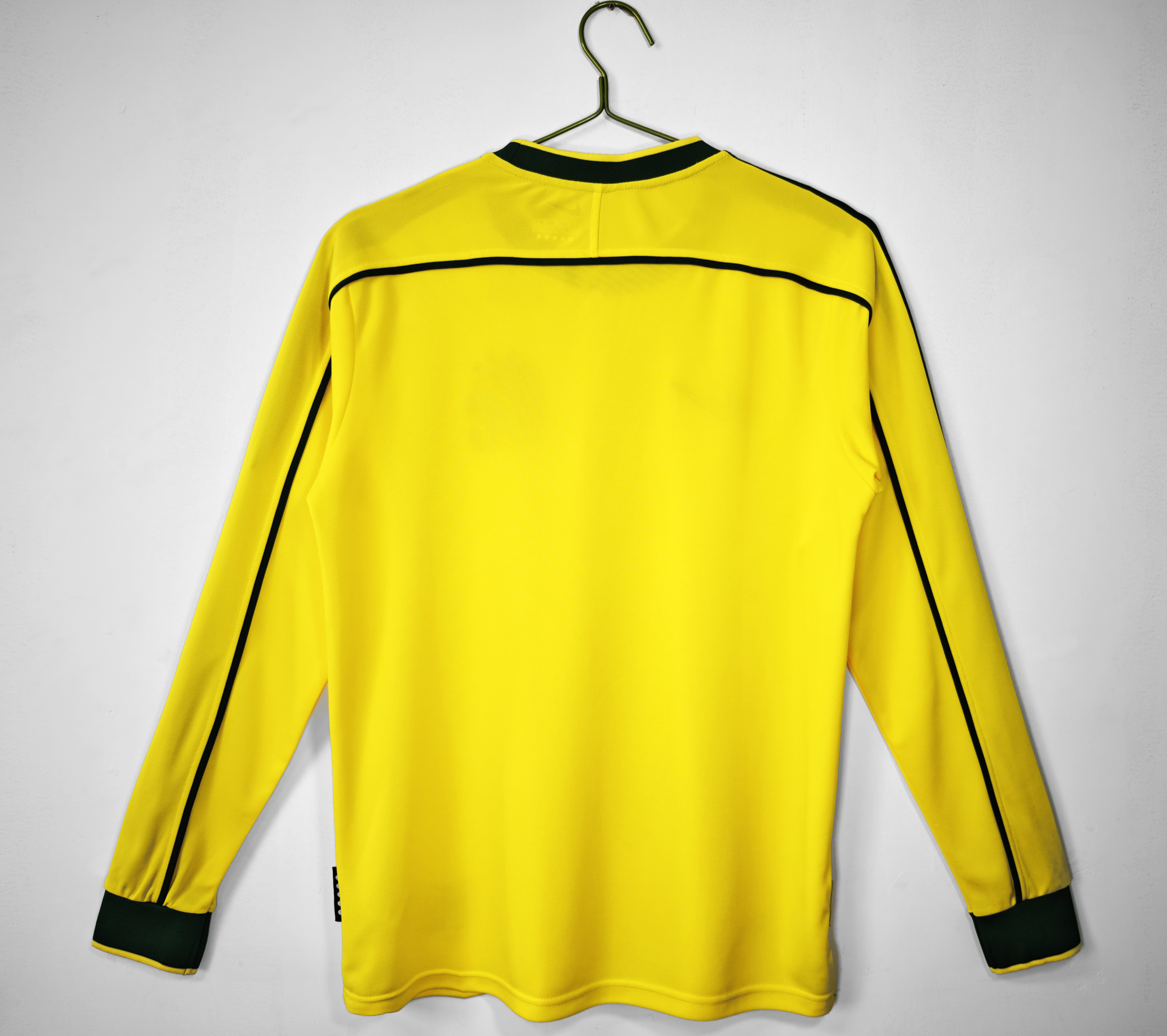 1998 年ワールドカップ ブラジルホーム ロナルド レトロ長袖 1998 Brazil Home Retro Long Sleeve Jersey/1998巴西主场长袖