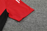 24-25 Manchester United Red Short Sleeve Training Suit/ 24-25 曼联红色短袖训练服