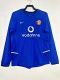 02-03 Manchester United Third long sleeve Retro Jersey/02-03曼联第二客场长袖