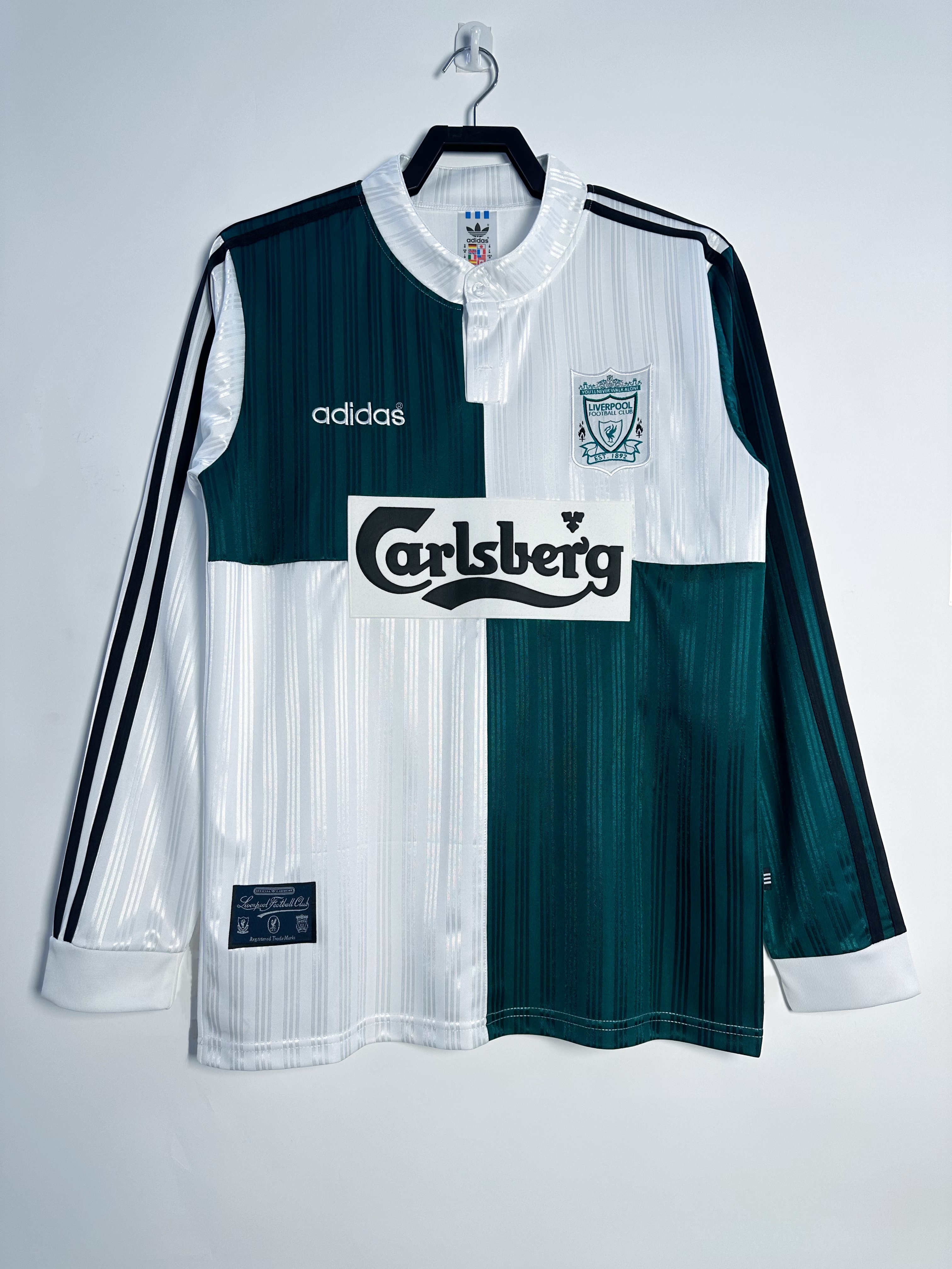 95-96 Liverpool Away long sleeve Retro Jersey/95-96利物浦客场长袖