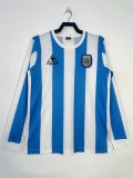 1986 Argentina Home Long Sleeve Retro Jersey/1986阿根廷主场长袖