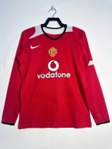 05-06 Manchester United Home long sleeve Retro Jersey/05-06曼联主场长袖
