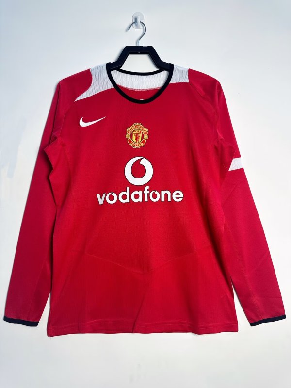 05-06 Manchester United Home long sleeve Retro Jersey/05-06曼联主场长袖