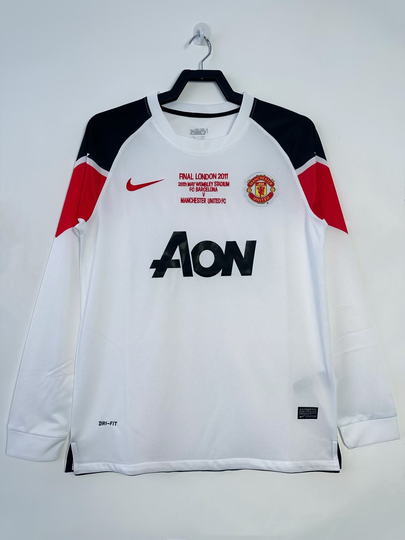 10-11 Manchester United Away Champions League long sleeve Retro