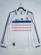 1998 France Away Long Sleeve with Match Detail Retro Jersey/1998 法国客场长袖带比赛细节