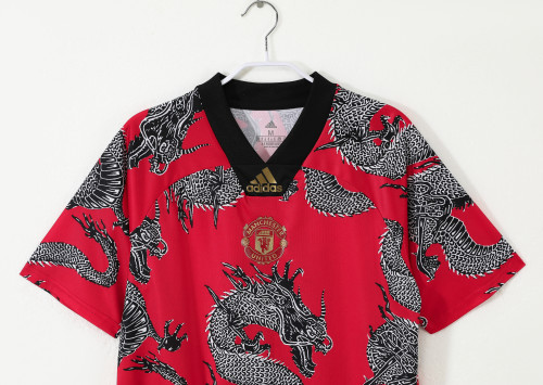 19-20 Manchester United New Year Chinese Loong Special Edition Retro Jersey/19-20赛季曼联新春中国龙特别版