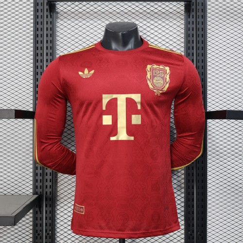 24-25 Bayern Munich 125 Years Long Sleeve Player Jersey/ 24-25 拜仁125周年特别版长袖球员