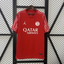 24-25 PSG 4TH Red Fans Jersey/ 24-25 PSG巴黎第四客场红色球迷版