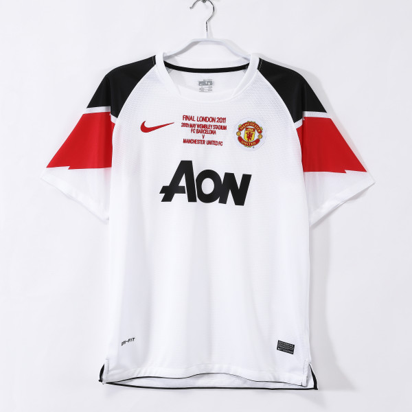 10-11 Manchester United Away Champions League Retro Jersey/10-11曼联客场,欧冠版