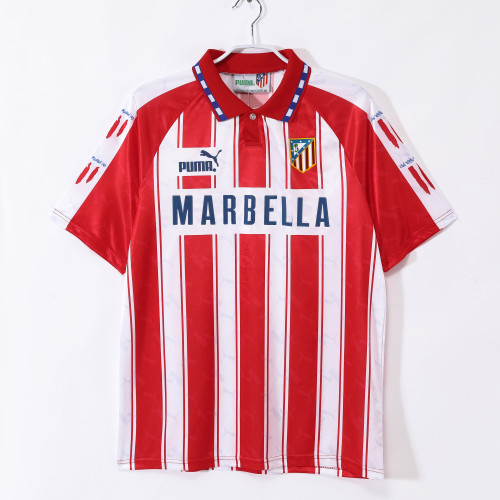 94-95 Atletico Madrid Home Retro Jersey/94-95马竞主场