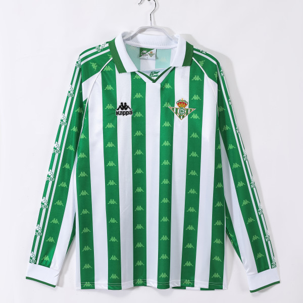 95-97 Real Betis Home Long Sleeve Retro Jersey/95-97贝蒂斯主场长袖
