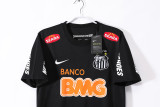 12-13 Santos Black Retro Jersey with shoulder patches/12-13桑托斯黑色复古，有肩章