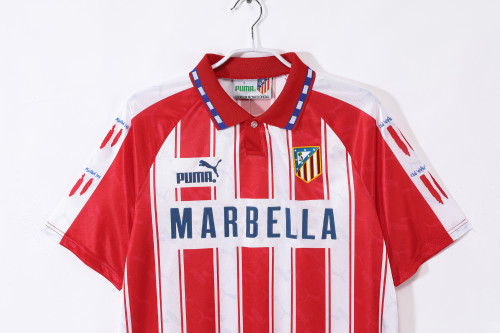 94-95 Atletico Madrid Home Retro Jersey/94-95马竞主场