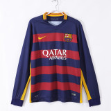 15-16 Barcelona Home Retro Long Sleeve Jersey/15-16巴萨主场长袖
