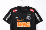 12-13 Santos Black Retro Jersey with shoulder patches/12-13桑托斯黑色复古，有肩章