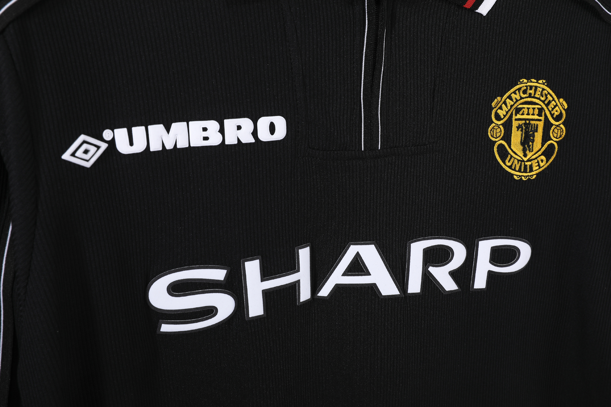 98-99 Manchester United Black Retro Long Sleeve Jersey/98-99曼联