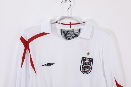 2006 England Home Long Sleeve Retro Jersey/2006英格兰主场长袖