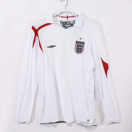 2006 England Home Long Sleeve Retro Jersey/2006英格兰主场长袖