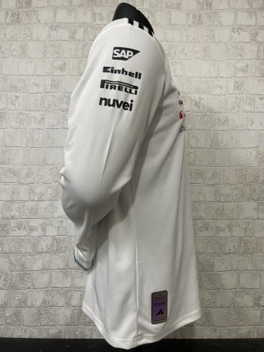 2025 F1 Mercedes White Long Sleeve  /2025 F1梅赛德斯白色长袖