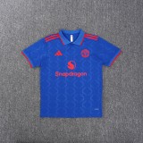 25-26 Manchester United Blue Polo/25-26曼联蓝色Polo