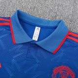 25-26 Manchester United Blue Polo/25-26曼联蓝色Polo