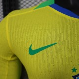2025 Brazil Home Player Long Sleeve Jersey/2025 巴西主场球员版长袖