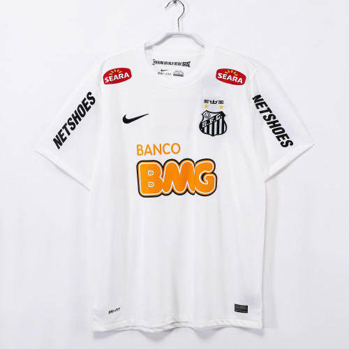 2013 Santos Home Retro Jersey/2013 桑托斯主场(带肩部广告款式）