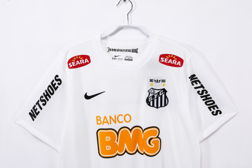 2013 Santos Home Retro Jersey/2013 桑托斯主场(带肩部广告款式）
