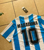 1986 Argentina X Stussy 10#MANADONA Retro Jersey/1986 阿根廷主场联名10#MANADONA